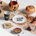 4 x OHOME Halloween Decorations - Waterproof Table Runner for Indoor Outdoor | Halloween Pumpkins Leaves Ghost Bats Table Decor of Party Favors Supplies Backdrop Tablecloth for Home Office Kitchen