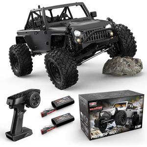 HYPER GO H12Y 1/12 Brushless 4X4 RC Rock Crawlers for Adults, Metal Case Waterproof 4WD Off-Road RC Rock Trucks with Portal Axles, All Terrain RC Cars with 2 Battery