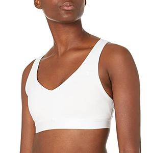 Champion Women's Absolute Eco V Neck Shape Sports Bra, White, Small