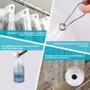 Ga-Geetopia Extra Long - EVA Clear Shower Curtain Liner, Pebble Pattern 72x92 Inch Lightweight Plastic Bathroom Shower Showroom Inner Curtain with Rustproof Metal Grommets and Weighted Magnets