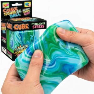 2 x Ice Cube Slow Rising Stress Ball Squishy Fidget Toys for Anxiety Relief