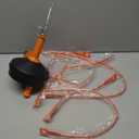 Drain Auger, Clog Remover with Drill Adapter, 25 Feet Flexible Plumbing Snake Use Manually or Powered for Kitchen,Bathrom and Shower Sink, Comes with Gloves (orange)