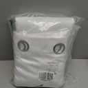 NICETOWN 100% Blackout Window Curtain Panels, Cold and Full Light Blocking Drapes with Black Liner for Nursery, 84 inches Drop Thermal Insulated Draperies (White, 2 Pieces, 52 Wide Each Panel)