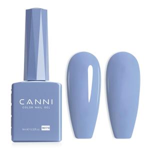 CANNI Blue Gel Nail Polish, 1Pcs Light Baby Blue Gel Polish Pastel Color High Gloss Soak Off U V Nail Manicure Salon DIY