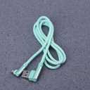 Right Angle Micro USB Cable, 3Ft 90 Degree Data Cable Charger Cord, 2.4 A, Nylon Braided USB Cable Male Data Sync and Charge Cable for Android Phone (Green)