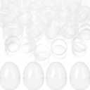 150 Pcs Easter Eggs Plastic Fillable Easter Eggs Bulk Empty Blank for Easter Basket Stuffers Fillers Easter Theme Party Favor Easter Hunt Stuffers Classroom Prize (Transparent)