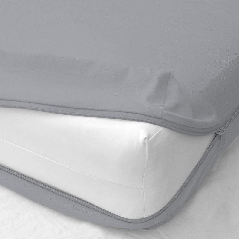 Shreem Linen Zipper Fitted Sheet -16 Inch Extra Deep Pocket, Soft Brushed Microfiber Bottom Sheet, Wrinkle, Shrink & Fade Resistant, Hotel Quality, Light Grey, Twin