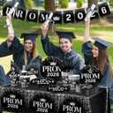 Prom Send Off Decorations 2026 Tableware, Silver Prom Decorations 2026 with Plates and Prom Napkins 2026, Black and Silver Prom Plates and Napkins Party Supplies for Class of 2025 Prom Party