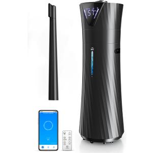 17L/4.5Gal Humidifier Large Room, Smart Quiet Ultrasonic Cool Mist Humidifiers for Bedroom, Covers 2000ft, 56H Runtime, 24H Timer, 3 Mist Modes Humidifiers for Home, Office, Plants, Black
