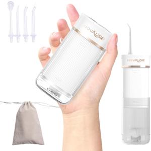 Travel Water Flosser Portable, Mini Cordless Oral Irrigator with Telescopic 180ML Tank 3 Mode 5 Nozzles, IPX7 Waterproof Teeth Cleaner for Braces, Orthodontic, Sensitive Gums Home