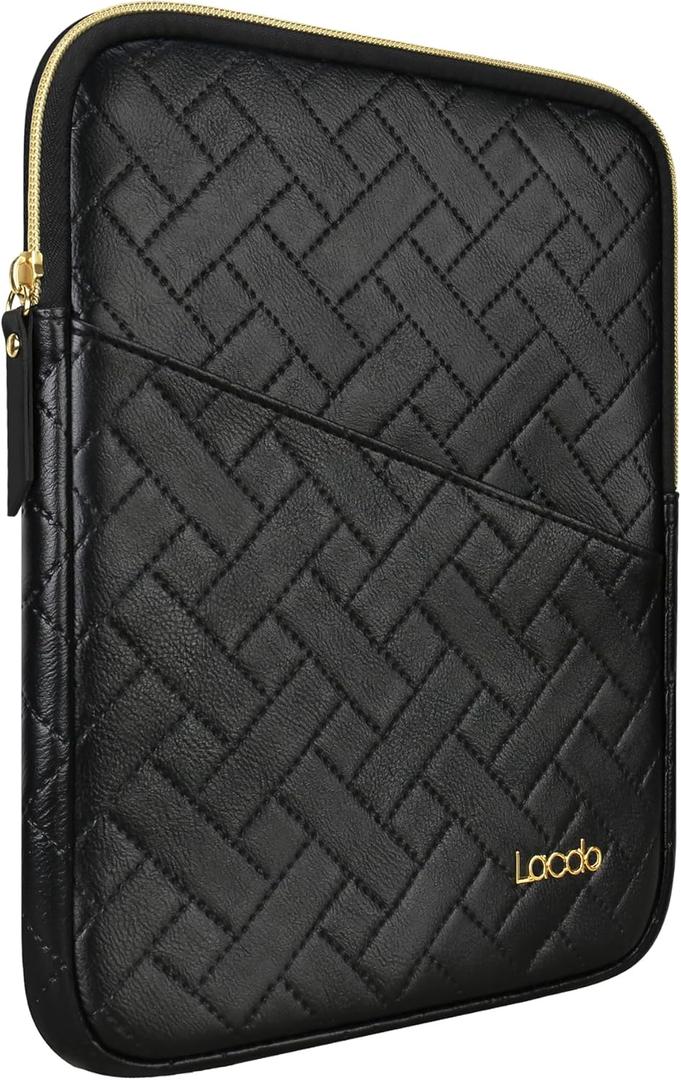 Lacdo Tablet Sleeve Case for 11 inch iPad A16 / 11 inch iPad Air M4 M3 M2 / 11" iPad Pro M5 M4 / 10.9" iPad/10.2" iPad/10.9" ipad Air, 11" Samsung Galaxy Tab A9+ Bag, Fit Magic Keyboard, Elegant Black