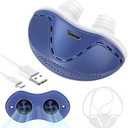 Anti Snore Device,Stop Snoring Reduction,Electric Anti Snoring Devices,Adjustable Airflow Snoring Solution Aids for Men & Women(Blue)