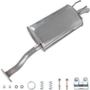 Stainless Steel Rear Exhaust Muffler Compatible With Honda Civic 2012-2015 1.8L, #54882 18307-TR6-A01