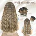 KooKaStyle Hair Extensions, 7PCS Clip in Long Mermaid Wavy Hair Extensions Thick Natural Hairpieces Double Weft for Women Full Head (20 Inch, Dirty Blonde)