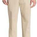 Nautica Men's Big and Tall Twill Flat-Front Pant, 42"W x34"L