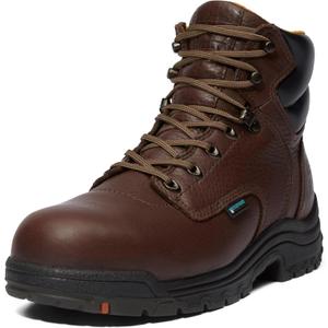 Timberland PRO Men's Titan 6 Inch Alloy Safety Toe Waterproof Industrial Boot (7 X-Wide, Dark Mocha Brown-2024 New)