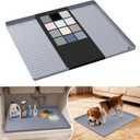 URMONA Waterproof Silicone Under Sink Mat 22'' x 19'' Shelf Liner for Kitchen and Bathroom, Cabinet and Counter Protector, Storage and Organizers, Litter Mat, Pet Cat Puppy Essentials(Light Grey)