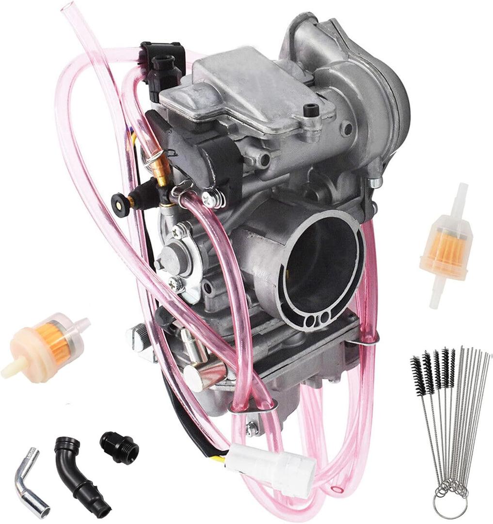 YFZ450 Carburetor Replacement Parts Fit for Yamaha 2004-2009 YFZ450 Four-wheel Off-road Vehicle ATV Carb Manifold Outlet Diameter is 48mm / 40mm (O.D/I.D)