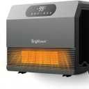 Brightown Wall Heater for Indoor Use, Space Heater with ALCI Plug 1500W, 5 Modes, Adjustable Thermostat, Easy Install Heater for Bedroom Bathroom with Remote Control, 12H Timer, Work with Alexa, Grey