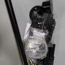 L Shaped Shower Curtain Rod - [23''-53''] x [23''-53''] Adjustable Corner Shower Curtain Rod 90 Degree Black for Bathroom Bathtub, Clothing Store with 12 Ring Hooks & Ceiling Support