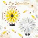 2 Pack Solar Sunflower Lights LED 9.8" Metal Sunflower Outdoor Wall Decor