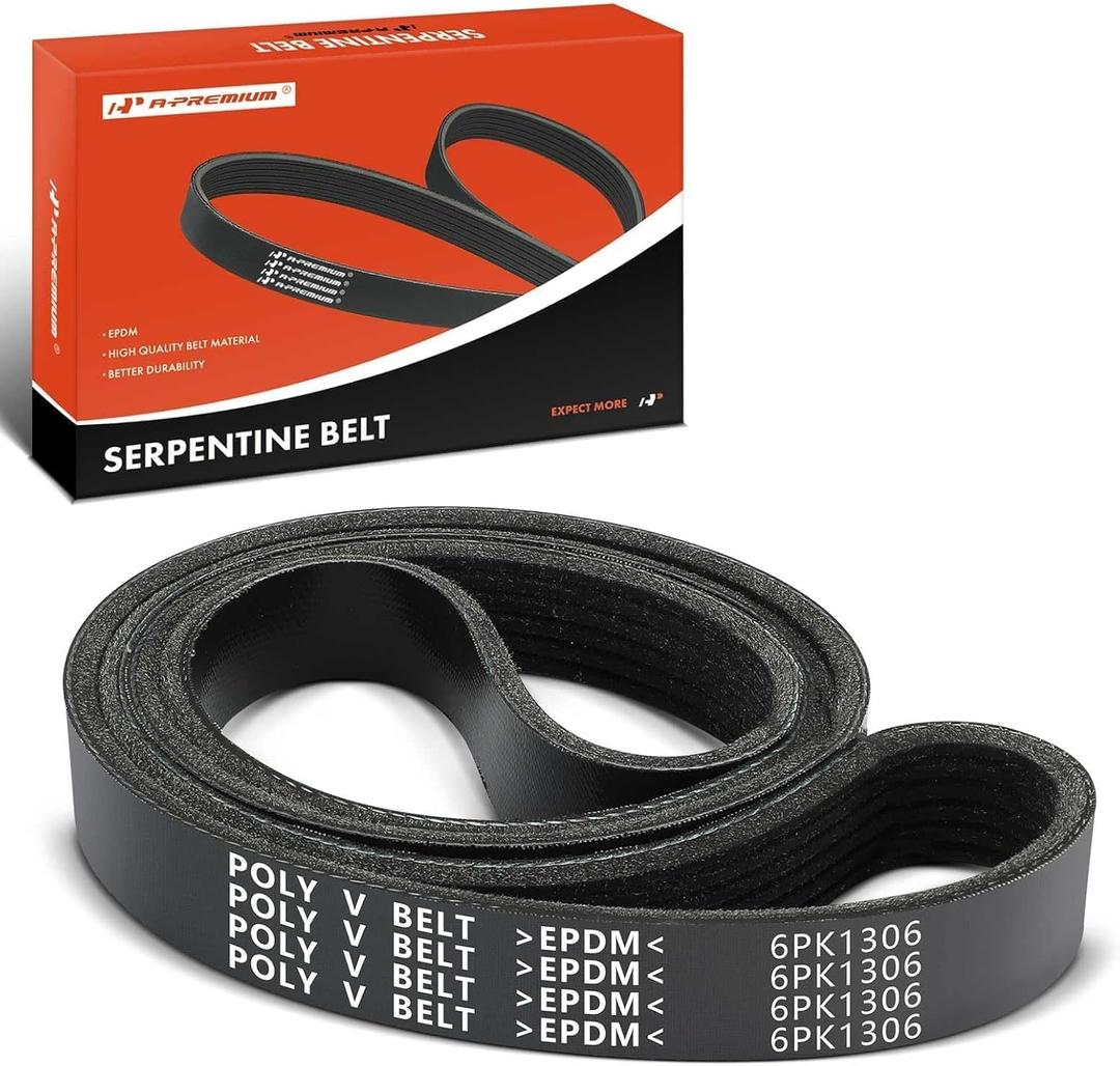 A-Premium Engine Serpentine Drive Belt Compatible with Mazda 3 2004-2013, 3 Sport 2009-2013, L4 2.0L, Without SKYACTV, Replace 1172030R11