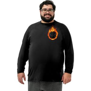 BRISIRA Big and Tall Thermal Shirts for Men Fleece Lined Long Sleeve Base Layer Soft Warm Undershirts Seamless & Tag Free (4X-Large, Black)