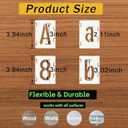 3 Inch Alphabet Letter Stencils, 66 Pcs Reusable Plastic Letter Number Symbol Interlocking Drawing Template Kit for Painting on Wood, Wall, Glass, Fabric, Signage, Door Porch