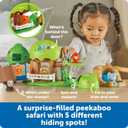 Learning Resources Peeksville Learning Jungle Playset, Animal Kingdom Figurines, Zoo Toy, Tiger, Lion, Animals, Fine Motor Skills For Kids, Toddler Gifts For Girls And Boys