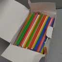 500 Pcs Colorful Disposable Drinking Plastic Straws.(0.23'' diameter and 8.26" long)-8 Colors
