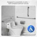 Commercial Grab Bar Bundle - ADA Compliance - Handicap Grab Bars with Knurled Grip for Restrooms, Stainless Steel - 1.5" Diameter - 18", 36", 42" - Pack of 3