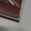 Baseball Display Case, UV Protected Clear Acrylic Cube Golf Ball Display Holder, Autograph Stand and Memorabilia Showcase Box for Two Ball, Brown Wooden Base
