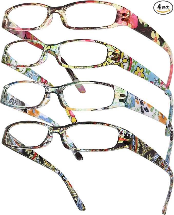 Gaoye 2.25 Readers for Women, Blue Light Blocking Reading Glasses, Stylish Reading Glasses for Women in 4 Patterns