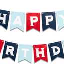 Train Theme Happy Birthday Banner - Colorful Birthday Banner Sign, Party Supplies for Kids Baby Adults Birthday Decorations, Anniversary, Home Decor... 8 Feet