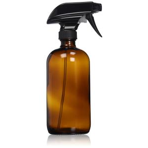 Sally's Organics 16oz Amber Glass Spray Bottle for Thieves Cleaner, Essential Oils, Cleaning Solutions & Plants - Refillable, Chemical-Resistant, with Adjustable Mist & Stream Sprayer