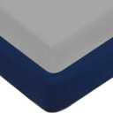 American Baby Company 2 Pack Fitted Crib Sheets 52" x 28" - Ultra Soft Microfiber Crib and Toddler Bed Sheets, Gray/Navy, Neutral for Boys & Girls