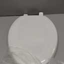 KOHLER Stonewood Quiet-Close, Elongated Toilet Seat Soft Close, Durable Wood, Easy Installation, Universal Fit, Home Essentials, White Finish, K-20466-0