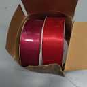 QIANF Burgundy Double Face Satin Ribbon 1 Inch x 45 Yards Wine Red Coral Pink Fabric Ribbon for Gift Wrapping, Flower Bouquets, Bows Making, Wedding Decor, Invitation Cards, Christmas (3 Rolls *15Yd)