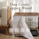 VIE DE AMAN Dog Crate Topper Wood with Tassel Curtain for 48 inch Crate