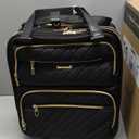 LUGGEX Underseat Carry On Luggage with Wheels, UDK Stylish Lightweight Under Seat Luggage, Soft Sided Personal Item Suitcase for Short Trip (UX-Core, Black, 16 Inch)