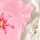 RoseSeek Girl's Floral Graphic Crop Tops Tees Short Sleeve Crewneck Cute Slim Fit T Shirt Summer Tops