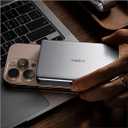 LISEN 0.5‘’ Ultra Slim MagSafe Portable Charger,10000mAh Wireless Card Slim MagSafe Battery Pack iPhone 17 Air Accessories,Magnetic Power Bank for iPhone 17 Pro Max Plus Air/16/15/14/13/12，GlacierGray