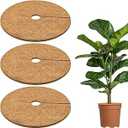 ZeeDix 2 Pcs Coconut Fibers Mulch Ring Tree Protector Mat, 14"Coco Coir Tree Protection, Indoor/Outdoor Plant Cover