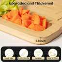 Heimlove Extra Large Bamboo Cutting Board, 18" x 12" Cutting Boards for Kitchen Charcuterie Boards with Juice Groove and Handles, Chopping Board for Meat, Vegetables and Cheese