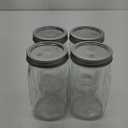 Wide Mouth Mason Jars 32 oz - (4 Pack) - Clear Glass Quart Mason Jars With Airtight Lids and Bands. For Storage, Canning, Fermenting, Meal Prep, Cold Brew Coffee, Freezing, Microwave & Dishwasher Safe