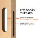 HBL' Pocket Door Lock with Handles - Keyless Privacy, 2-in-1 Pocket Door Handles, Fits Solid Wood Doors 1-1/2" to 2" Thick, Black