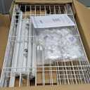 Ulif H2 Heavy-Duty Portable Closets, 4-Tier Freestanding Garment Rack Suit for Small Space and Corner, Closet Organizer System Portable Closet Wardrobe, Max Load 500 LBS, White