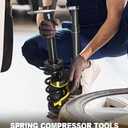 8MILELAKE Macpherson Strut Spring Compressor Kit Interchangeable Fork Coil Extractor Tool Set
