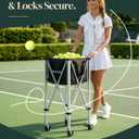 Tennis Ball Hopper for 150 Balls, Aluminum Ball Cart