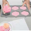 Creativee 2Pcs Honeycomb Bees Silicone Cake Mould Soap DIY Ice Tray Muffin Cookie Cake Pan Chocolate Candy Baking Supplies (grey)